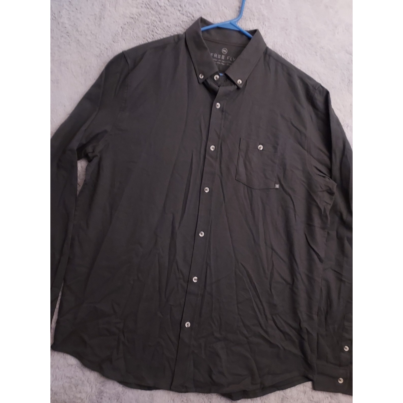 Free Fly Shirt Mens 2xl Xxl Flannel Cotton Bamboo Stretch Casual Preppy Outdoor